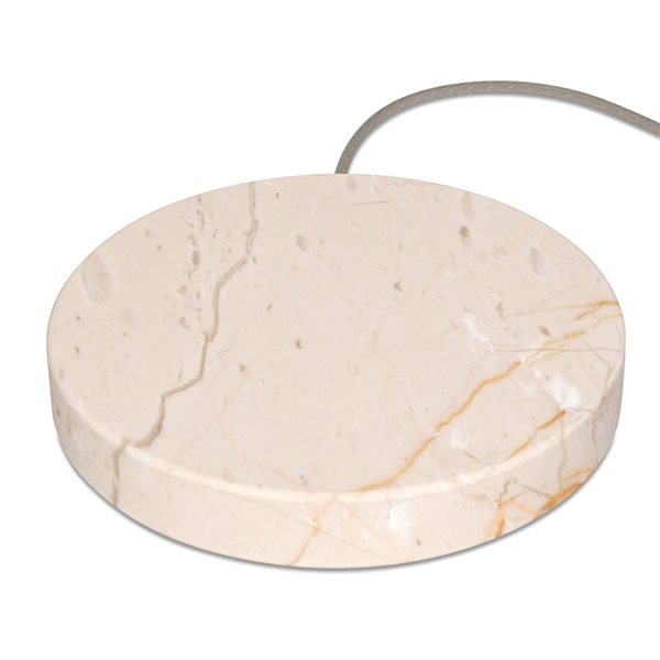 Chargeur en pierre sans fil Einova de 10 W, marbre crème