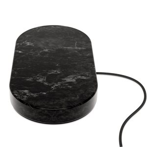 Chargeur en pierre double sans fil Einova 10 W, marbre noir