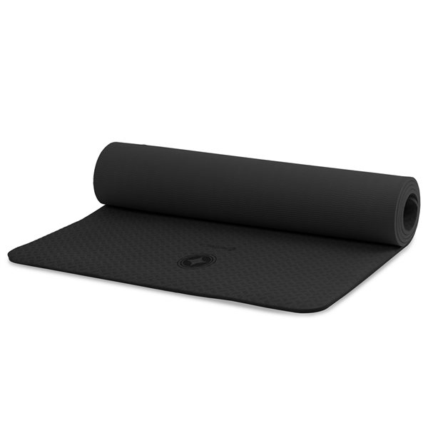 Merrithew 24-in x 68-in Black Thermoplastic Elastomer Yoga Mat with  Carrying Strap/handle ST-02193