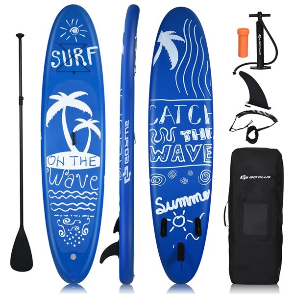 Costway 132-in x 30-in Inflatable PVC Flatwater/Surf Paddle Board