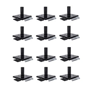 Titan Building Products   Pro Line 6-in x 6-in Black-Powder Coated Wood Post Anchor Kit - 12/Pack