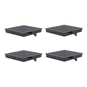 Titan Building Products 6-in x 6-in Black Aluminum Post Cap - 4-Pack