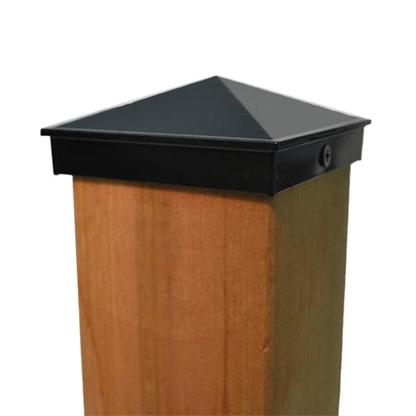 Titan Building Products   4-in x 4-in Black Aluminum Post Cap - 4-Pack