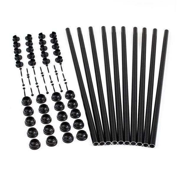 Titan Building Products   3/4-in x 3/4-in x 26-in Snap'n Lock Round Black Aluminum Deck Baluster - 100/Pack