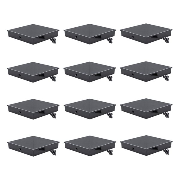 Titan Building Products   4-in x 4-in Black Aluminum Post Cap - 12-Pack