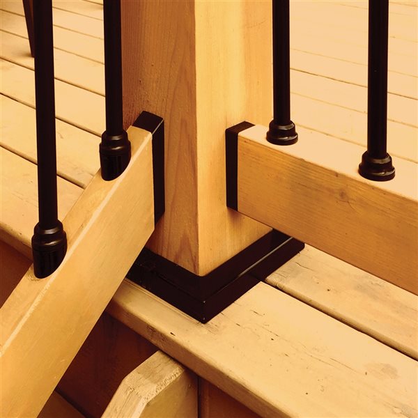 Titan Building Products   Pro Line Black Baluster Stair Connector Snap 'n Lock - Round - 80-Piece