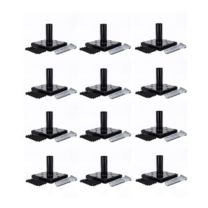 Titan Building Products   Pro Line 4-in x 4-in Black-Powder Coated Steel Wood Post Anchor Kit - 12/Pack