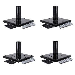 Titan Building Products   Pro Line 6-in x 6-in Black-Powder Coated Steel Anchor Kit for Wood Post - 4/Pack