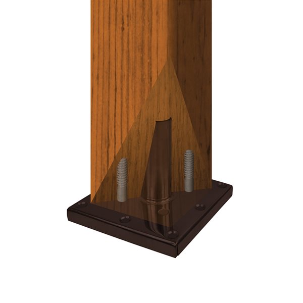 Plaque d'angle d'ancrage pour piliers en bois 8 pcs h.140x80x80