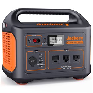 Station d'alimentation portative Explorer par Jackery de 1 000 watts/heure