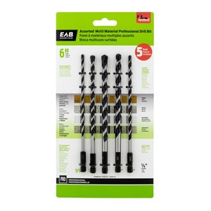 Exchange-A-Blade 6-in Carbide Masonry Drill Bit Set for Hammer Drill - 5-Piece