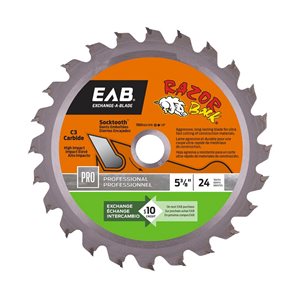 Exchange-A-Blade Razor Back 24-Tooth 5-3/8-in Dry Cut Only Standard Tooth Carbide Circular Saw Blade