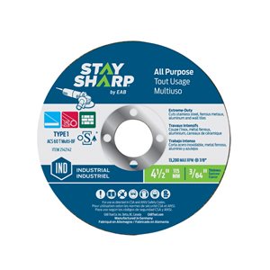 Stay Sharp Bonded Abrasive 4.5-in-Grit Type 1 Flap Discs - 10-Pack