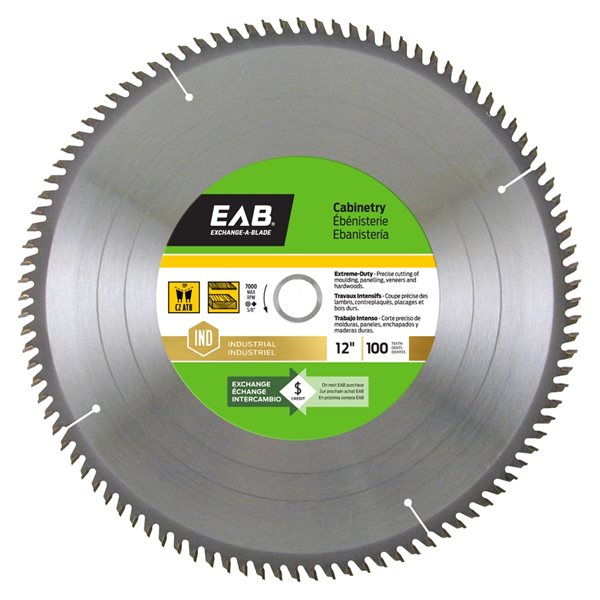 Exchange-A-Blade 12-in 100-Tooth Dry Cut Only Standard Tooth Carbide Circular Saw Blade