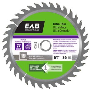 Exchange-A-Blade 6-1/2-in 36-Tooth Dry Cut Only Standard Tooth Carbide Circular Saw Blade