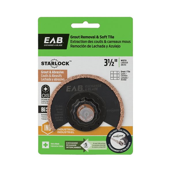 ExchangeABlade 3 1/2in BiMetal Starlock Grout Removal Oscillating