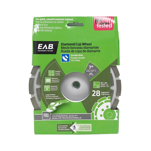 Exchange-A-Blade 7-in-Grit Bonded Abrasive Cup Wheel