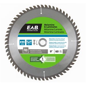 Exchange-A-Blade 9-in 60-Tooth Dry Cut Only Standard Tooth Carbide Circular Saw Blade