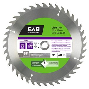 Exchange-A-Blade 40-Tooth 9-in Dry Cut Only Standard Tooth Carbide Circular Saw Blade