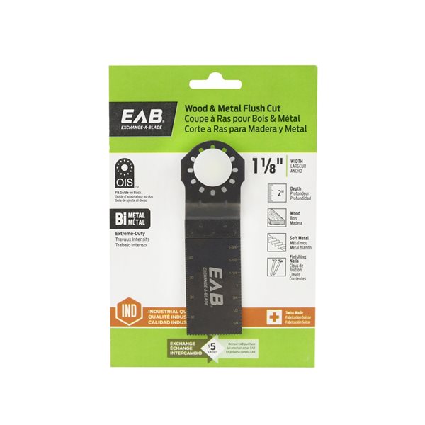 ExchangeABlade 1 1/8in BiMetal Cutting Oscillating Tool Blade
