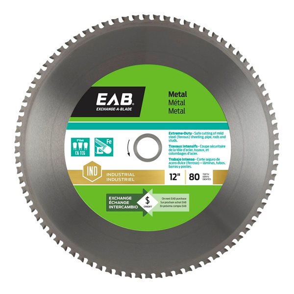 Exchange-A-Blade 12-in 80-Tooth Dry Cut Only Standard Tooth Carbide Circular Saw Blade