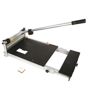 Machine à couper les revêtements de sol en vinyle Stay Sharp avec lumière DEL et plan de travail, noir/argent