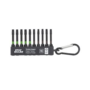 Stay Sharp 2-in Assorted Torx Impact Driver Bit Set with Carabiner - 10-Piece