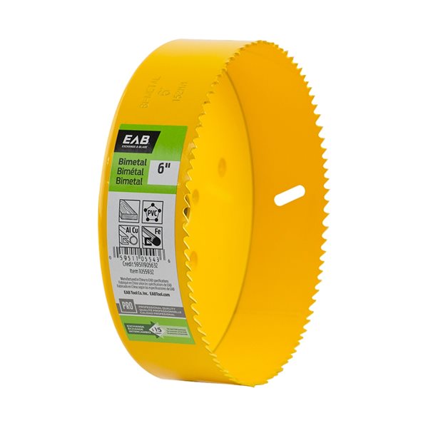 Exchange-A-Blade 6-in Bi-Metal Non-Arboured Hole Saw