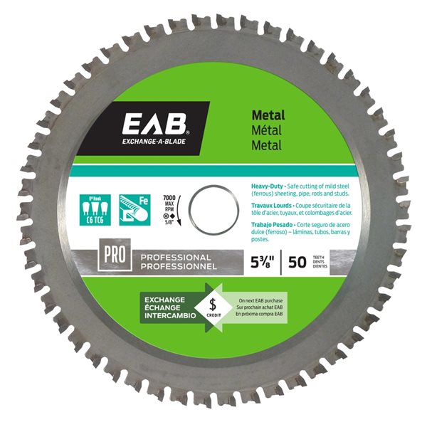Exchange-A-Blade 5-3/8-in 50-Tooth Dry Cut Only Standard Tooth Carbide Circular Saw Blade