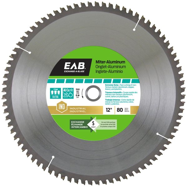 Exchange-A-Blade 80-Tooth 12-in Standard Tooth Carbide Mitre Saw Blade - Dry Cut Only