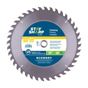 Stay Sharp 10-in 40-Tooth Dry Cut Only Standard Tooth Carbide Circular Saw Blade