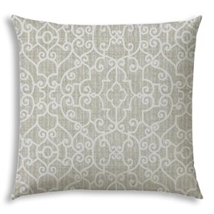 Joita Home Ramsey 1-Piece 19.5-in x 19.5-in Square Light Taupe Jumbo Zippered Pillow Cover with Insert