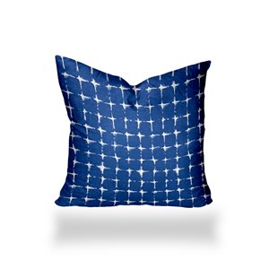 Joita Home Flashitte 2-Piece 17-in x 17-in Square Indoor/Outdoor Soft Royal Zipper Pillow Cover with Insert