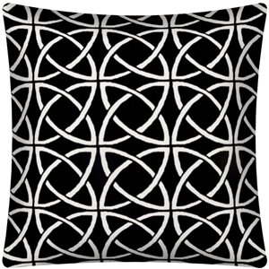 Joita Home Calynx 17-in W x 17-in L Black/White Square Pillow Cover