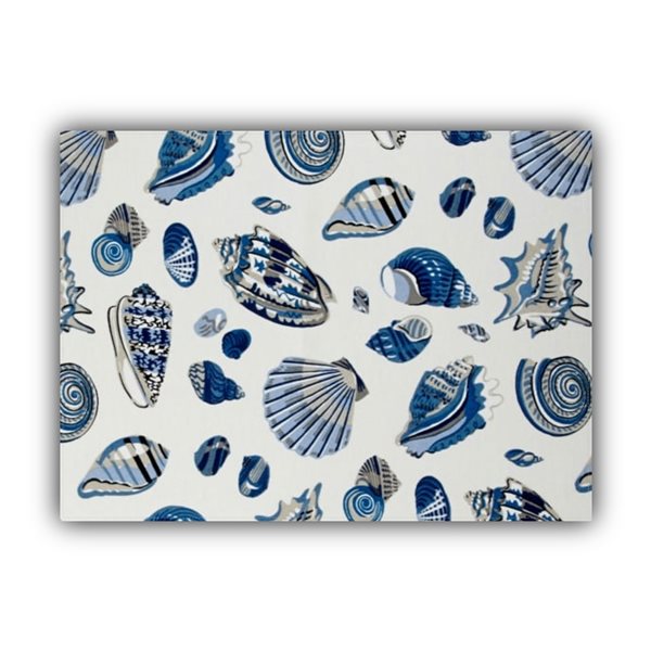 Joita Home Tide is Out Blue/White Polyester Rectangle Placemat