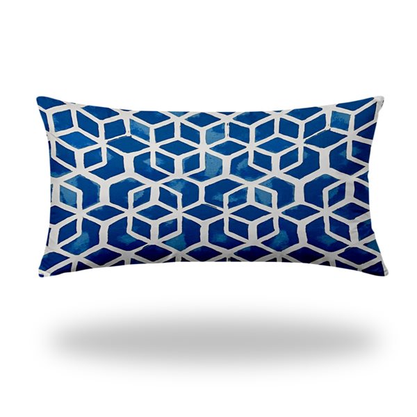 Royal blue and white throw pillow sale