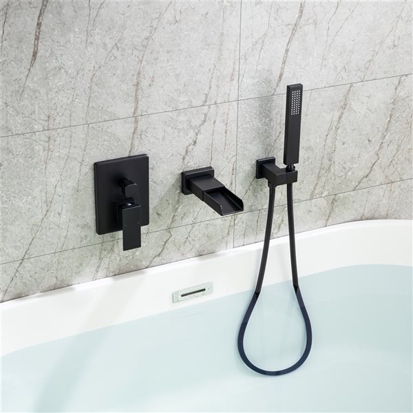 square bathtub faucet