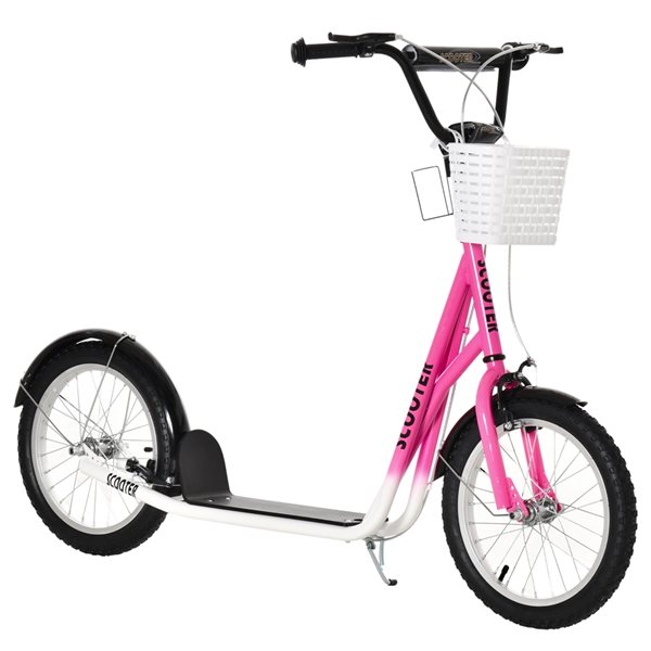 Aosom Teen Kick Scooter with Adjustable Handlebar