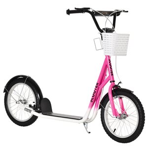 Aosom Teen Kick Scooter with Adjustable Handlebar