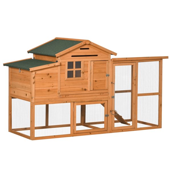 PawHut Orange Wood Chicken Coop D51-291 | RONA