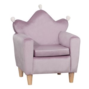 Qaba 22.83-in Purple Upholstered Kids Accent Chair