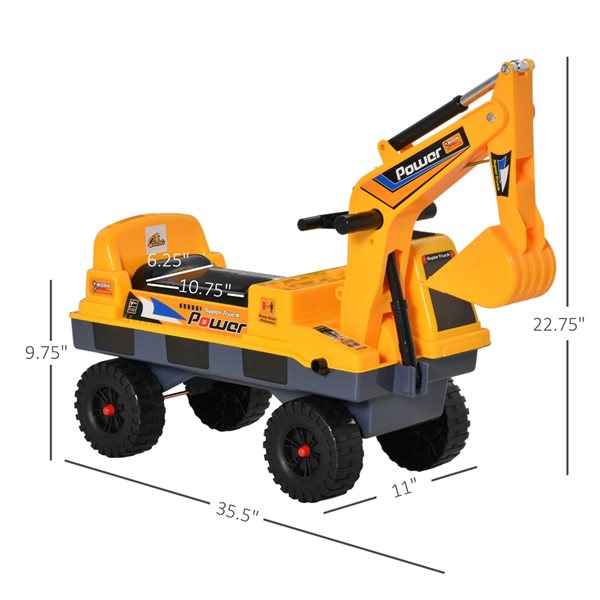 Qaba Kids Construction Excavator