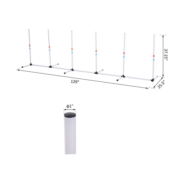 Pawhut Intermediate Indoor/Outdoor Dog Park Agility Course Kit