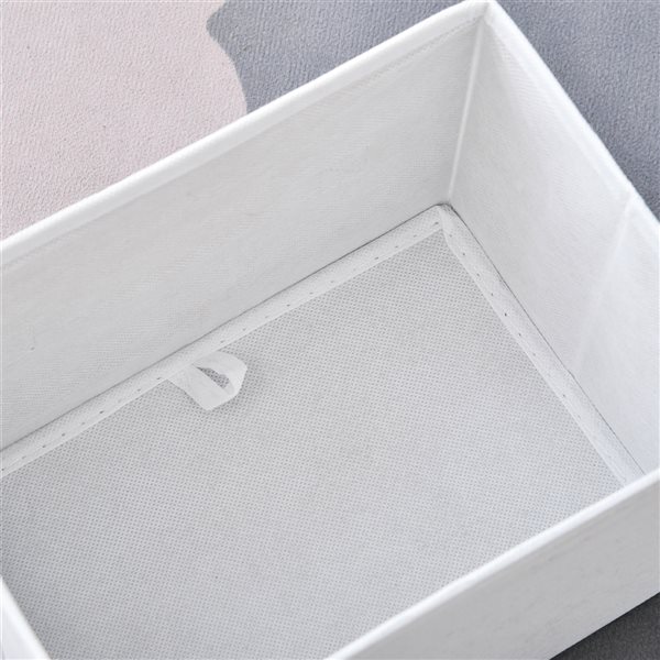 HomCom White Rectangular Toy Box