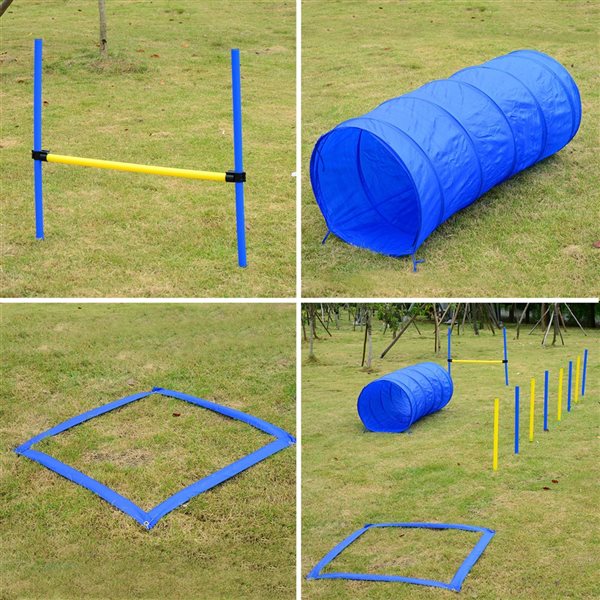 Pawhut Intermediate Dog Park Agility Exercise Kit - 8-Piece