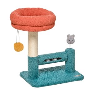 PawHut 17.72-in Pink Polyester Cat Tree