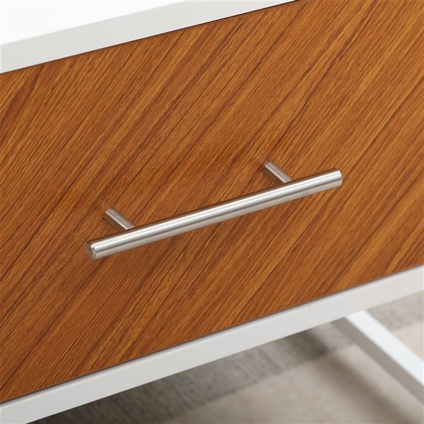 HOMCOM White Composite Coffee Table