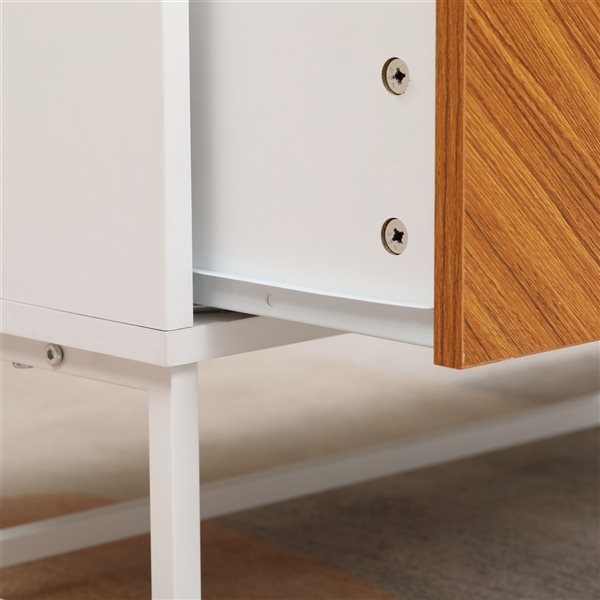 HOMCOM White Composite Coffee Table