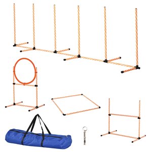 Pawhut Intermediate Dog Park Agility Training Kit - 4-Piece