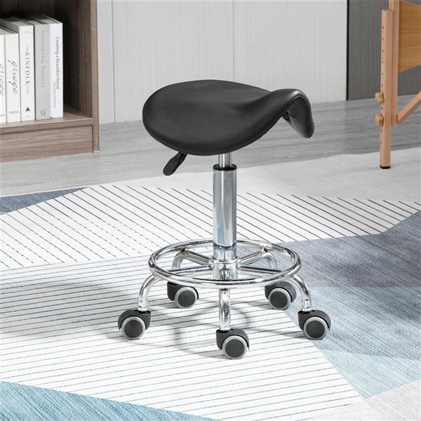 saddle stool with footrest